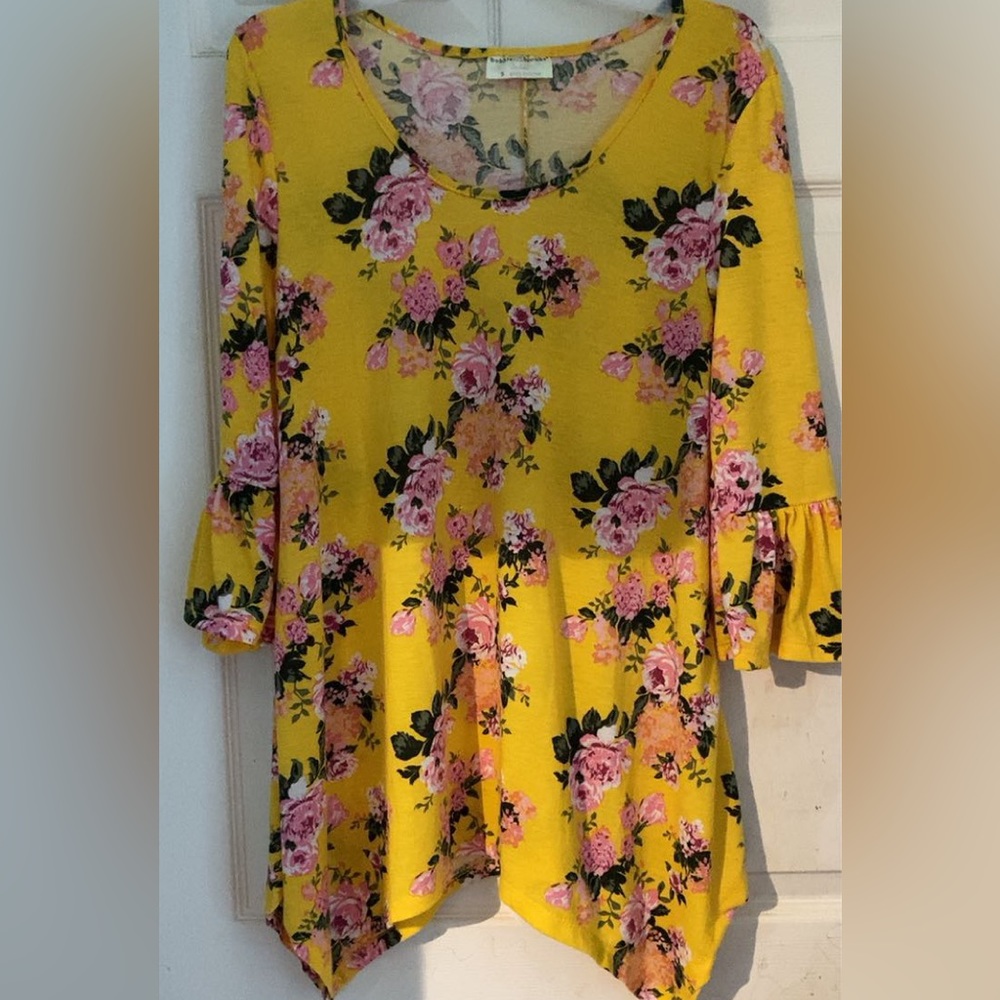 Yellow Floral Blouse